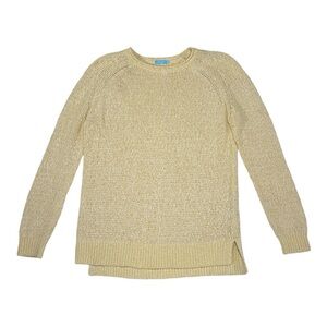 J. McLaughlin Roll Neck Cotton Knit Sweater - Goldenrod Yellow